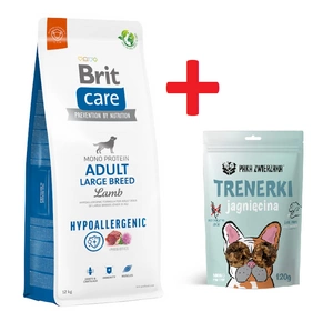 BRIT CARE Dog Hypoallergenic Adult Large Breed Lamb 12kg + PAKA ZWIERZAKA - Jehněčí 120g SLEVA 2%