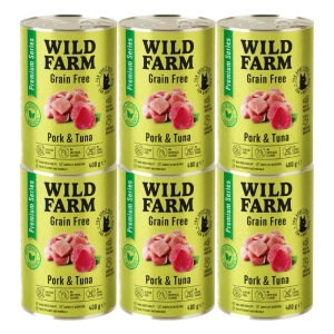 WILD FARM Premium Grain Free Pork and Tuna 6x400g - krmivo pro kočky bez obilovin