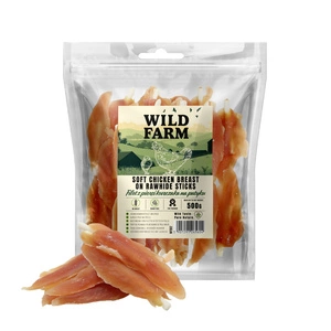 WILD FARM Kuřecí prsní řízek na špejli 500g pamlsek pro psy