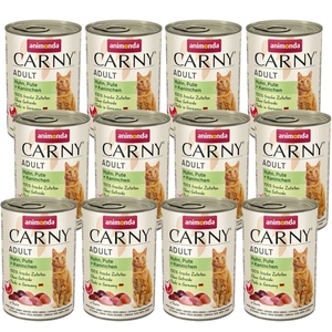 ANIMONDA Cat Carny Adult příchuť: kuřecí, krůtí, králičí 12x400g