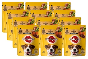 PEDIGREE Adult sáček 12x100g - mokré krmivo pro psy s kuřecím masem a zeleninou v omáčce