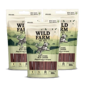 WILD FARM taurinové tyčinky pro kočky 3x50g