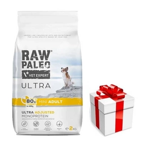 Vetexpert Raw Paleo Ultra Turkey Adult Mini 2kg + překvapení pro vašeho psa ZDARMA