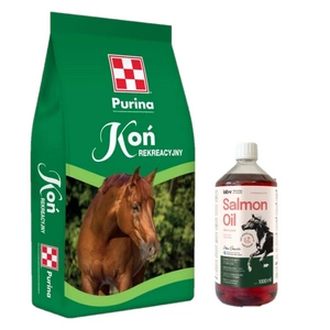 Purina Rekreační kůň 25kg + Lab-v Salmon Oil – 100% olej z lososa atlantického pro koně 1000 ml