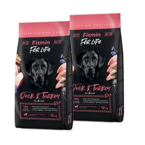 FITMIN dog For Life Duck & Turkey 2x12 kg SLEVA 3%