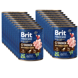 Brit Premium by Nature Kuře s kuřecími srdíčky 18x800g