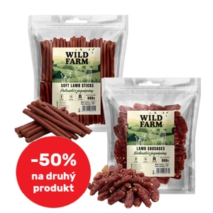 WILD FARM jehněčí tyčinky 500g + WILD FARM jehněčí klobásky 500g