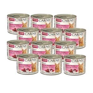 Animonda Cat Carny Adult příchuť: hovězí maso, krůta a krevety 12x200g
