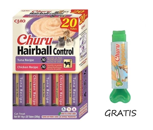 INABA Churu Hairball Control pro kočky - 20x14g