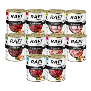 DOLINA NOTECI Mokré krmivo pro psy Rafi Classic Mix chutí 10x800g