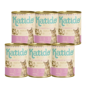 Katido Mokré krmivo pro kočky Krůta s kachnou 6x400g