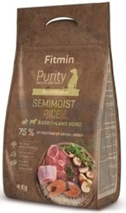 FITMIN Purity Semimoist Rabbit, Lamb & rice 4 kg