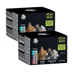 PetRepublic mokré krmivo pro kočky po sterilizaci kousky v jemné omáčce MIX 3 příchutě 24x100g