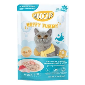 MOOCHIE Happy Tummy Tuna Recipe Topping Kuřecí prsa v želé (Zdrowe jelita) 70g