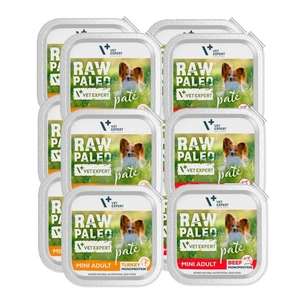 Vetexpert RAW PALEO PATE MINI dospělí krůta a hovězí maso 12x150g