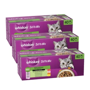 WHISKAS TASTY MIX mokré krmivo pro kočky Výběr šéfkuchaře v omáčce 120 x 85 g