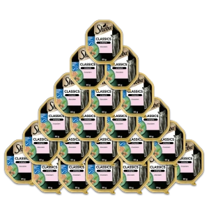 SHEBA® Classics 22x85g s lososem - mokrá paštika pro kočky