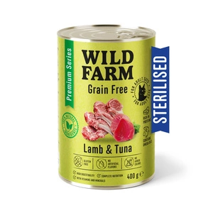 WILD FARM Premium Grain Free Lamb and Tuna 400g - krmivo bez obilovin pro sterilizované kočky