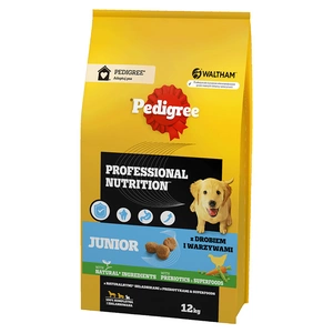 Pedigree Junior Professional Nutrition s drůbežím masem a zeleninou pro velká a střední štěňata 12 kg