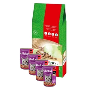 JRS Cat's Best Original (Eko Plus) dřevěné stelivo 40l +4xWHISKAS Adult hovězí 400g SLEVA 3%