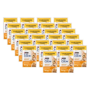 PURINA Cat Chow Adult Kuře a cuketa 26x85g sáček