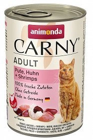 Animonda Cat Carny Adult příchuť: hovězí maso, krůta a krevety 400g