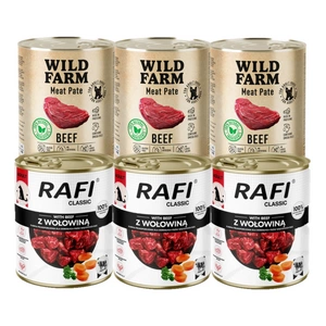 DOLINA NOTECI Rafi Classic + WILD FARM Pate s hovězím masem 6x800g