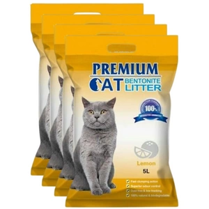 Premium Cat Clumping Bentonite Litter - Citron pro kočky 4x5L