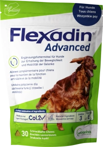 VETOQUINOL Flexadin Advanced Doplněk stravy pro psy 90g (30 kousků)