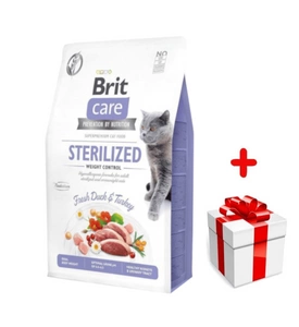 Brit Care Cat Grain Free Sterilized and Weight Control 7 kg + PŘEKVAPENÍ ZDARMA !!!
