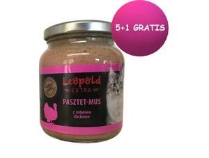 Leopold Pate Mousse s krůtím masem pro kočky 6x300g