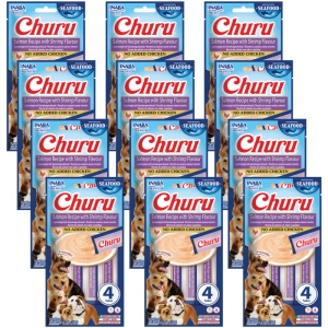 INABA Dog Churu (na rybí bázi) losos, krevety 12x(4x14g)