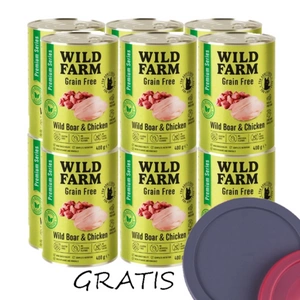 WILD FARM Premium Grain Free Wild Boar and Chicken 12x400g - krmivo pro kočky bez obilovin