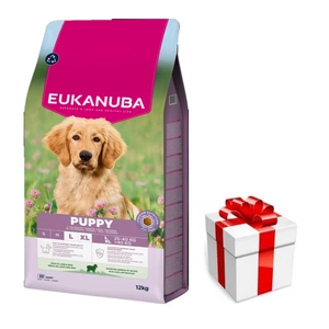 EUKANUBA Puppy&Junior Lamb&Rice Large Breeds 12kg + Překvapení pro psa