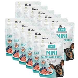 Brit Care Mini Losos a sledě v omáčce 12x85g