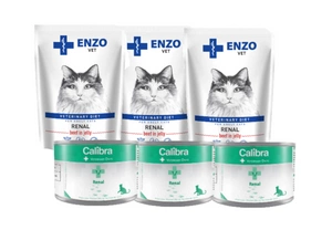Calibra VD Cat Renal 6x200g + ENZO VET Renal 6x100g