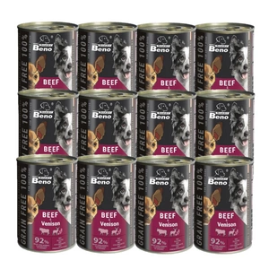 Super Beno PES bezlepkové kousky s hovězím a zvěřinou v omáčce 12x415g
