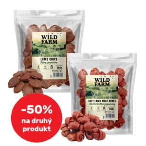 WILD FARM měkké jehněčí kostky 500g + WILD FARM jehněčí chipsy 500g