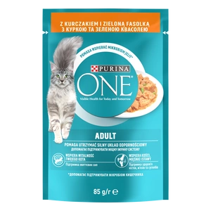 Purina One Cat Adult s kuřecím masem a zelenými fazolkami 85g