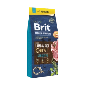 BRIT Premium By Nature Sensitive Lamb 15 kg + 3 kg