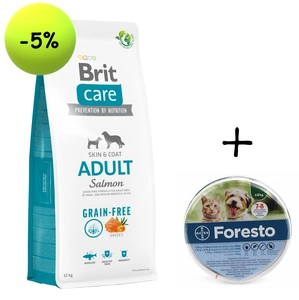 BRIT CARE Grain-free Adult Salmon 12kg + Foresto obojek pro malé psy a kočky do 8 kg 38 cm