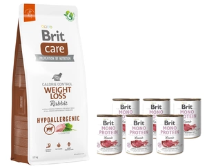 BRIT CARE  Weight Loss Rabbit 12 kg + BRIT MONO PROTEIN LAMB 6 x 400 g