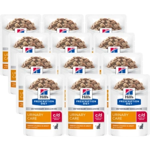 HILL'S PD Prescription Diet Feline c/d Urinary Stress Chicken 12x85g