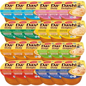 DASHI doplňkové krmivo pro kočky – 24 x 70 g  MIX CHUTÍ