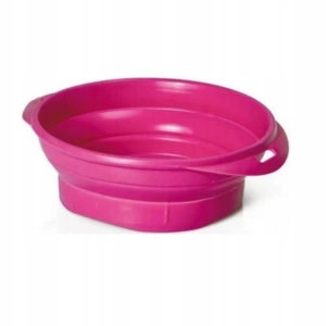 Skládací gumová miska pro psy na procházky 350 ml