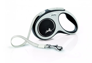 FLEXI New Comfort vodítko černé S 5m do 15kg- pásek