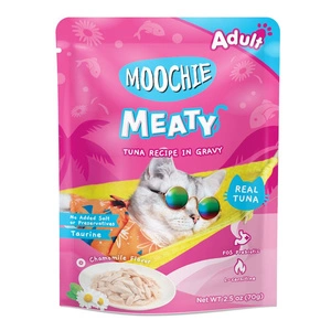MOOCHIE Tuna In Gravy 70g mokré krmivo pro kočky (tuňák a heřmánek v omáčce)