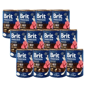 Brit Premium by Nature Hovězí maso s dršťkami 12x800g