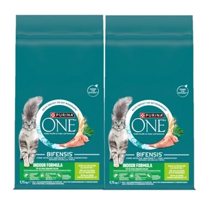 Purina One Indoor Formula Krůta a pšenice Krmivo pro dospělé kočky 2x9,75 kg