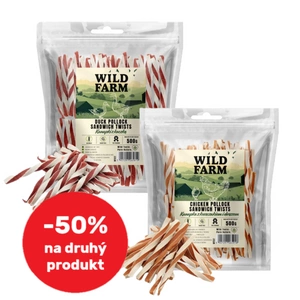 WILD FARM sendvič s kachnou 500g + WILD FARM sendvič s kuřecím masem a treskou 500g